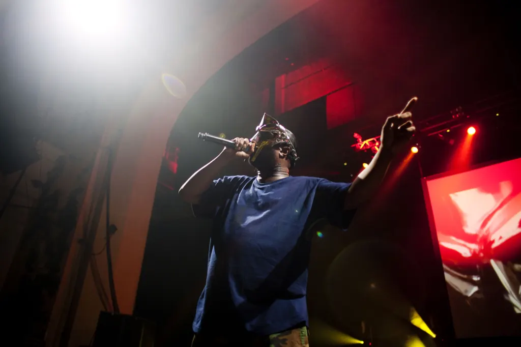 MF DOOM performing at Brixton Academy, London